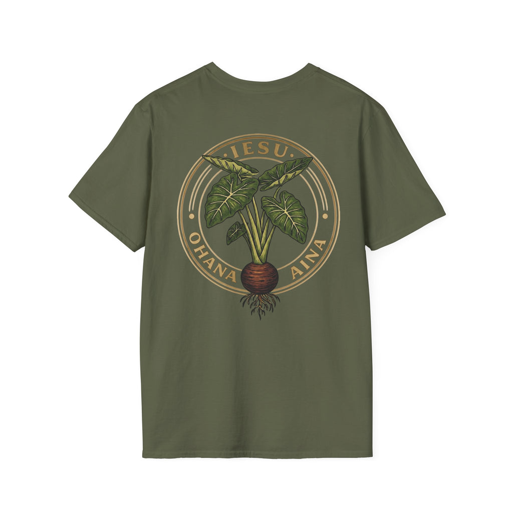 Iesu Ohana Aina T-Shirt — 'Jesus, Family, Land' Hawaiian Faith Tee