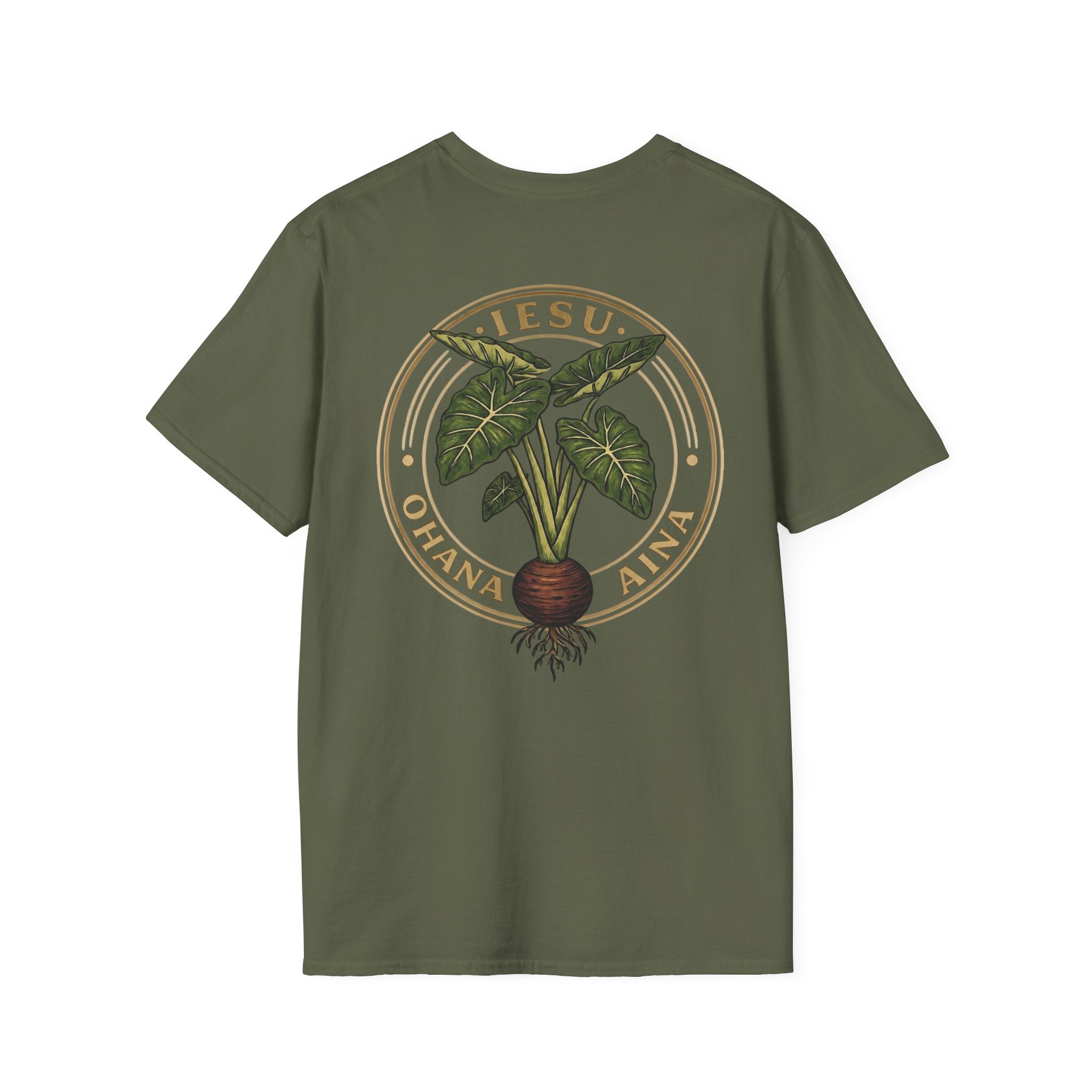 Iesu Ohana Aina T-Shirt — 'Jesus, Family, Land' Hawaiian Faith Tee