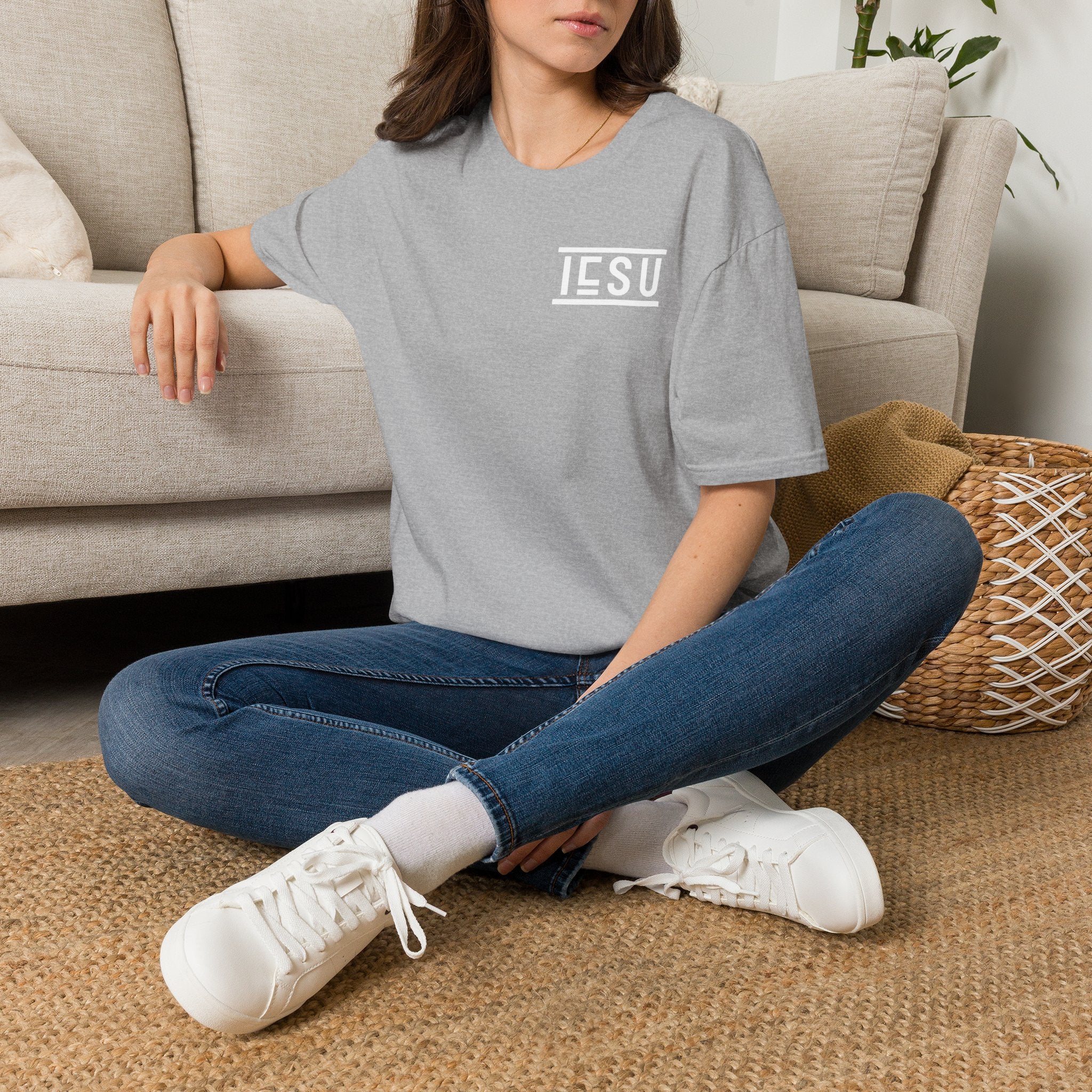 "IESU Tee — Minimal Back Print with Left Chest Logo | Kingdom of Iesu"