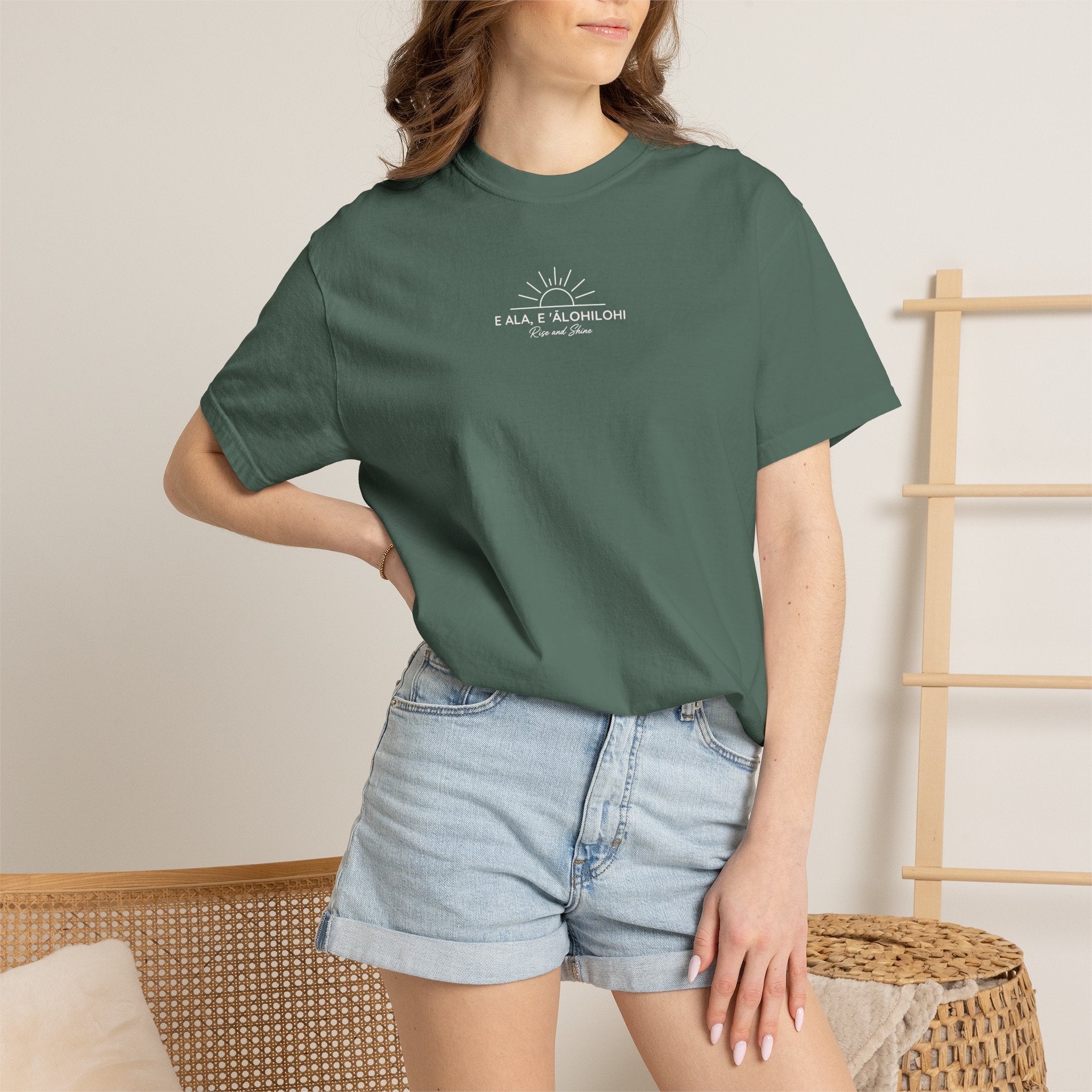 "E Ala, E ʻĀlohilohi" — Rise and Shine | Kingdom of Iesu Garment-Dyed Tee