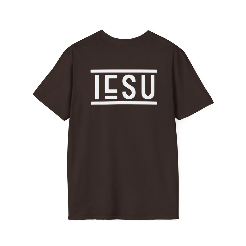 "IESU Tee — Minimal Back Print with Left Chest Logo | Kingdom of Iesu"