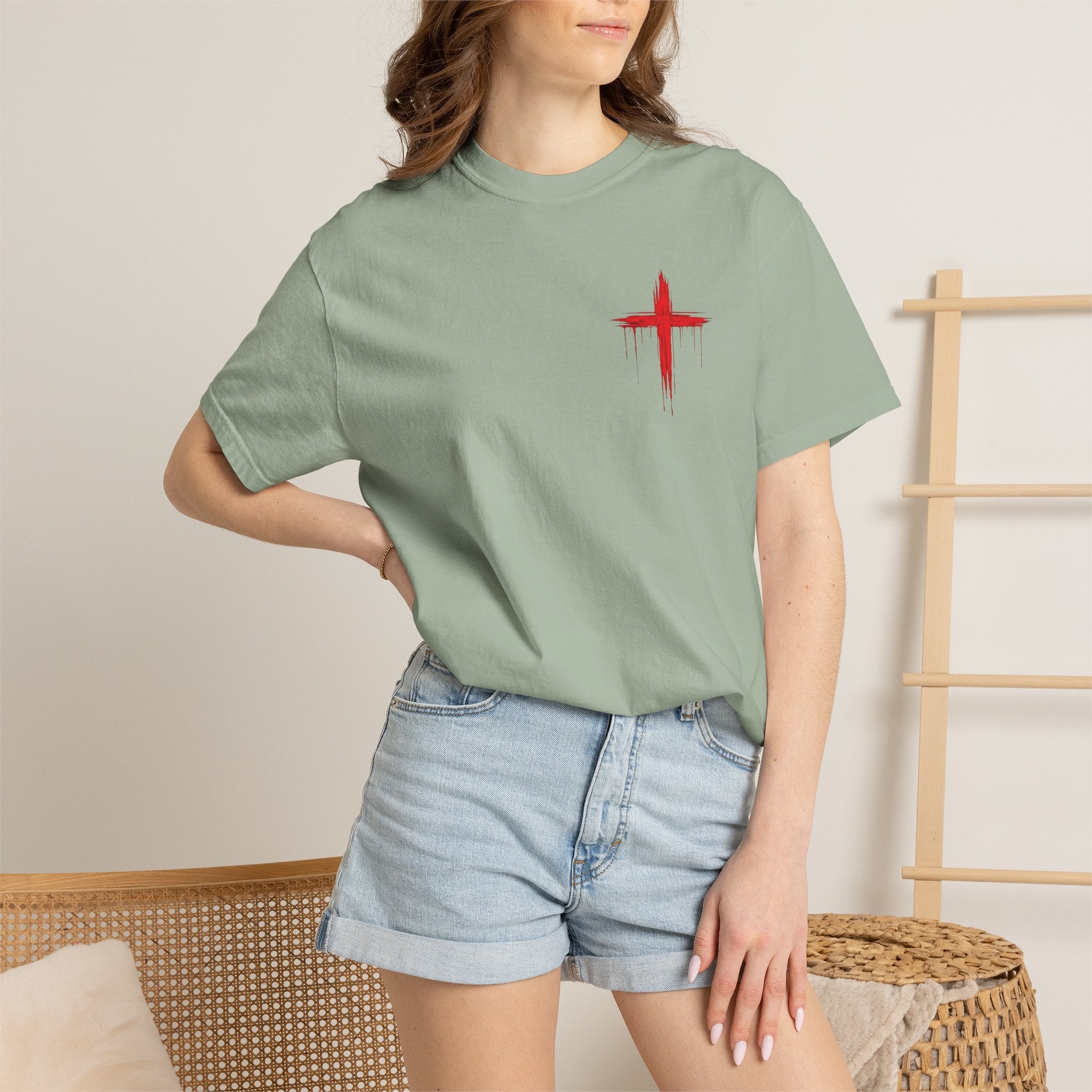 "Ke Koko Wale Nō o Iesu" — (Only By The Blood of Jesus) Christian Cross T-Shirt