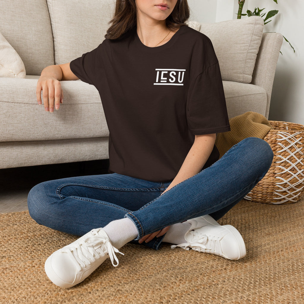 "IESU Tee — Minimal Back Print with Left Chest Logo | Kingdom of Iesu"