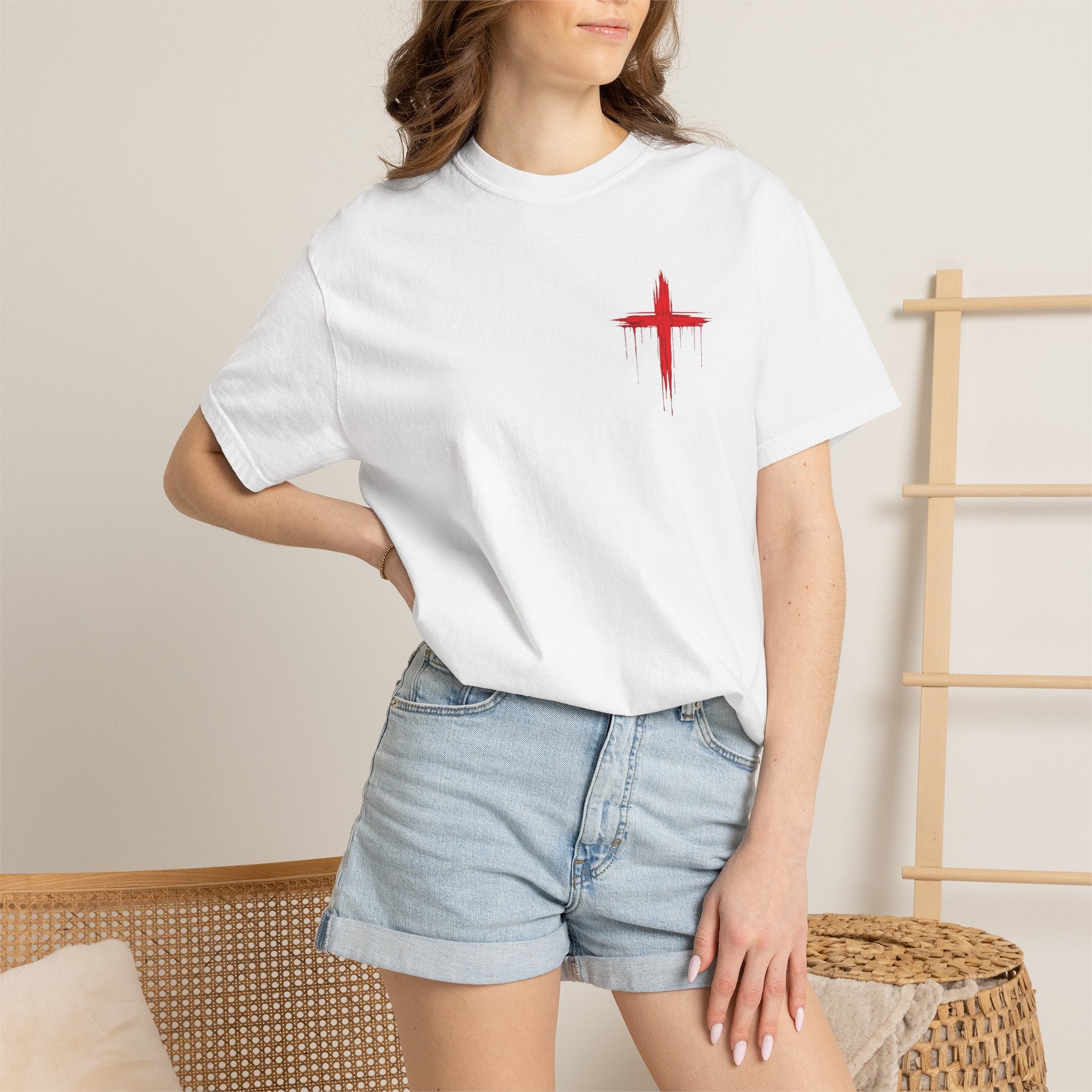 "Ke Koko Wale Nō o Iesu" — (Only By The Blood of Jesus) Christian Cross T-Shirt