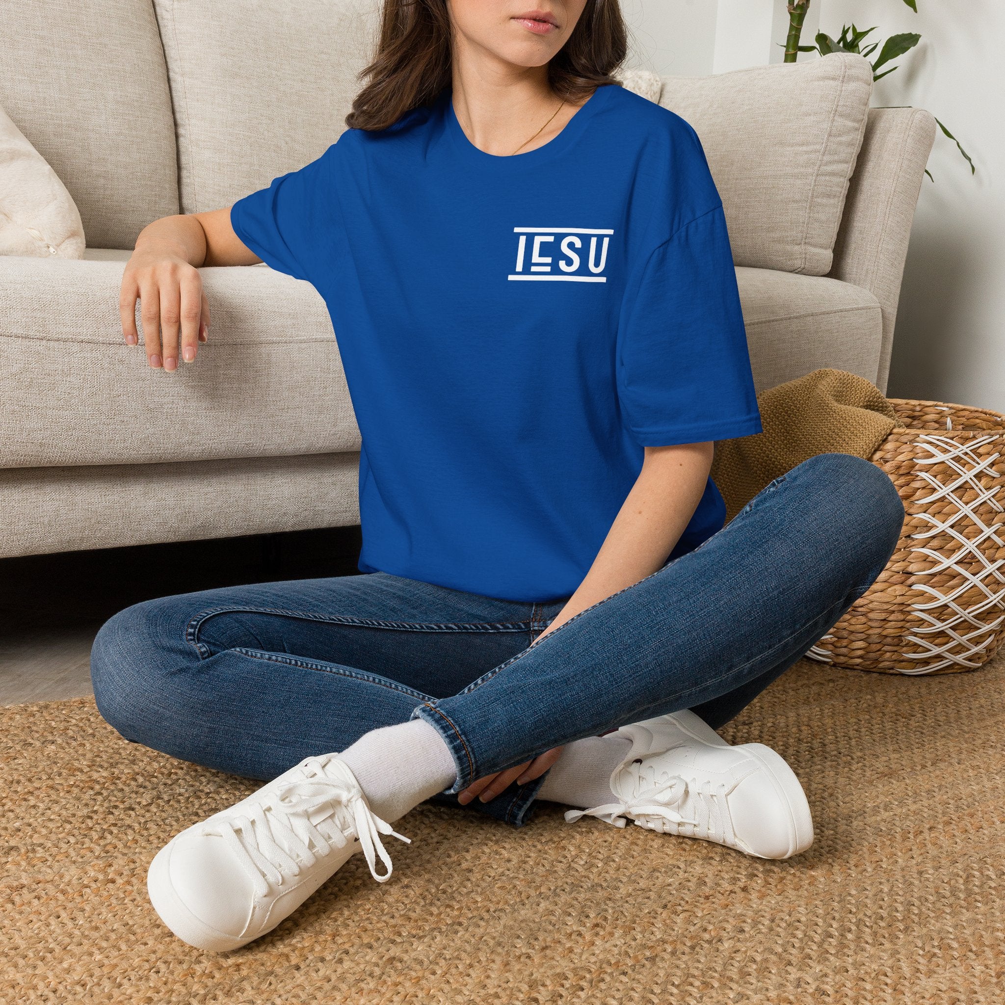 "IESU Tee — Minimal Back Print with Left Chest Logo | Kingdom of Iesu"