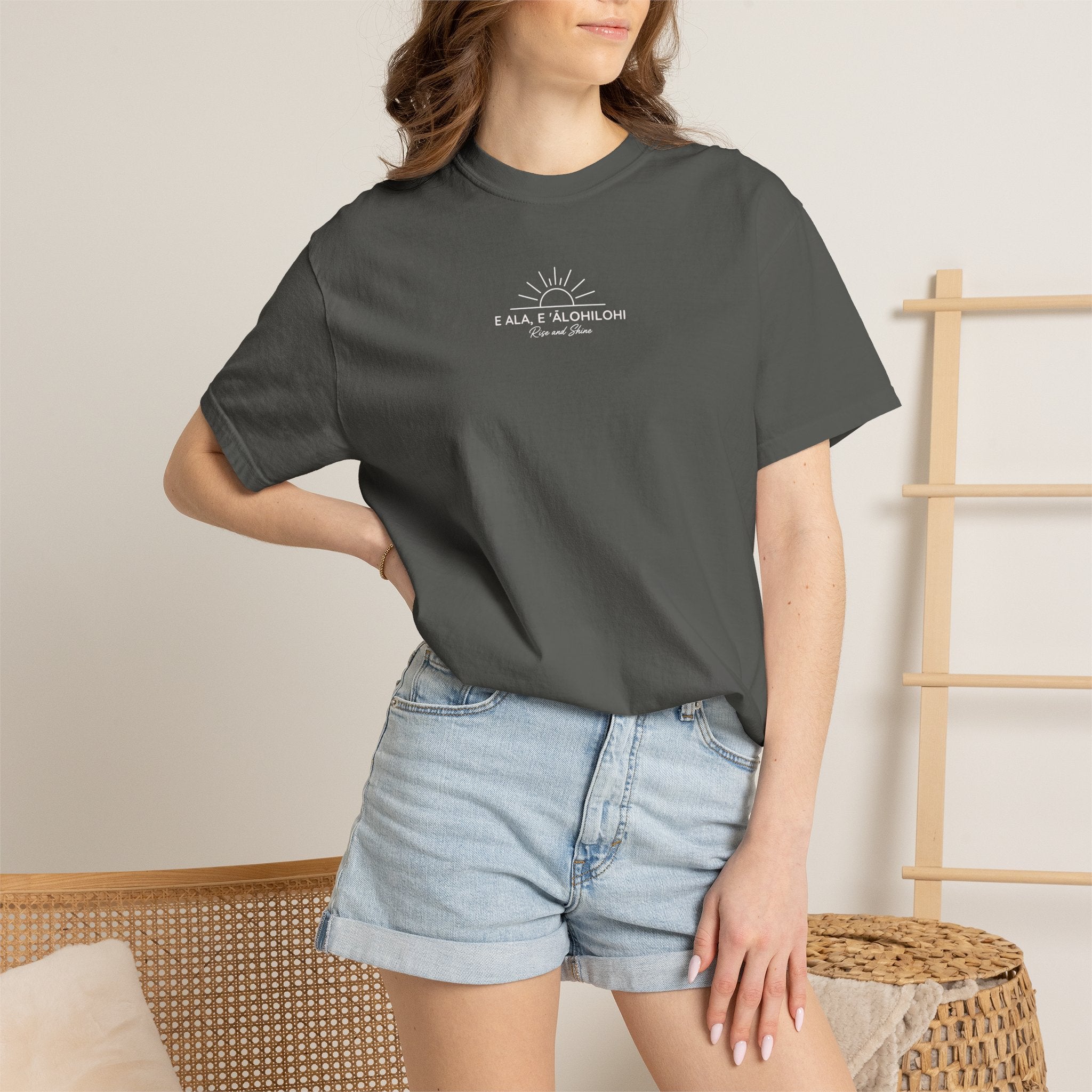 "E Ala, E ʻĀlohilohi" — Rise and Shine | Kingdom of Iesu Garment-Dyed Tee