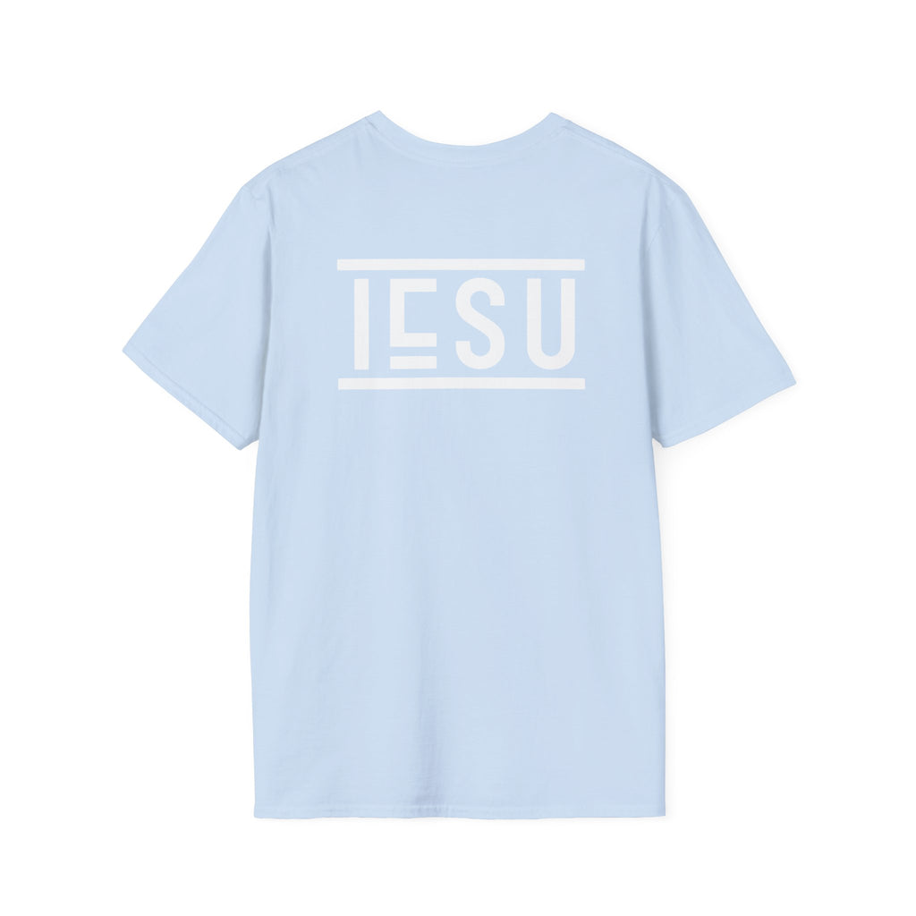 "IESU Tee — Minimal Back Print with Left Chest Logo | Kingdom of Iesu"