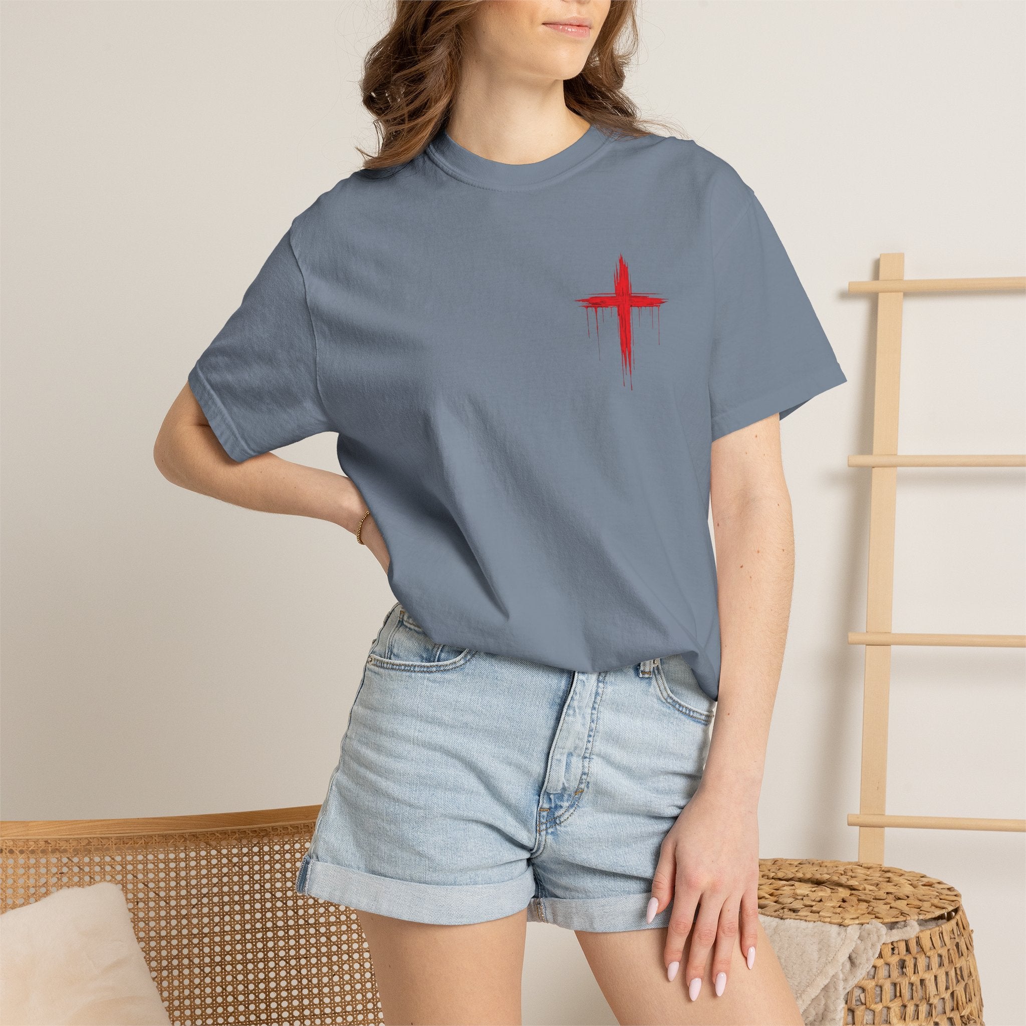 "Ke Koko Wale Nō o Iesu" — (Only By The Blood of Jesus) Christian Cross T-Shirt