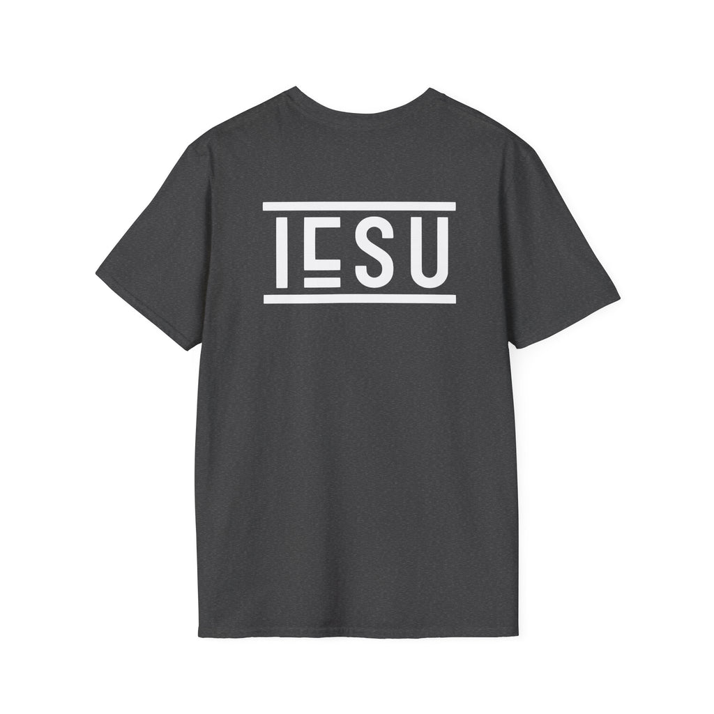 "IESU Tee — Minimal Back Print with Left Chest Logo | Kingdom of Iesu"