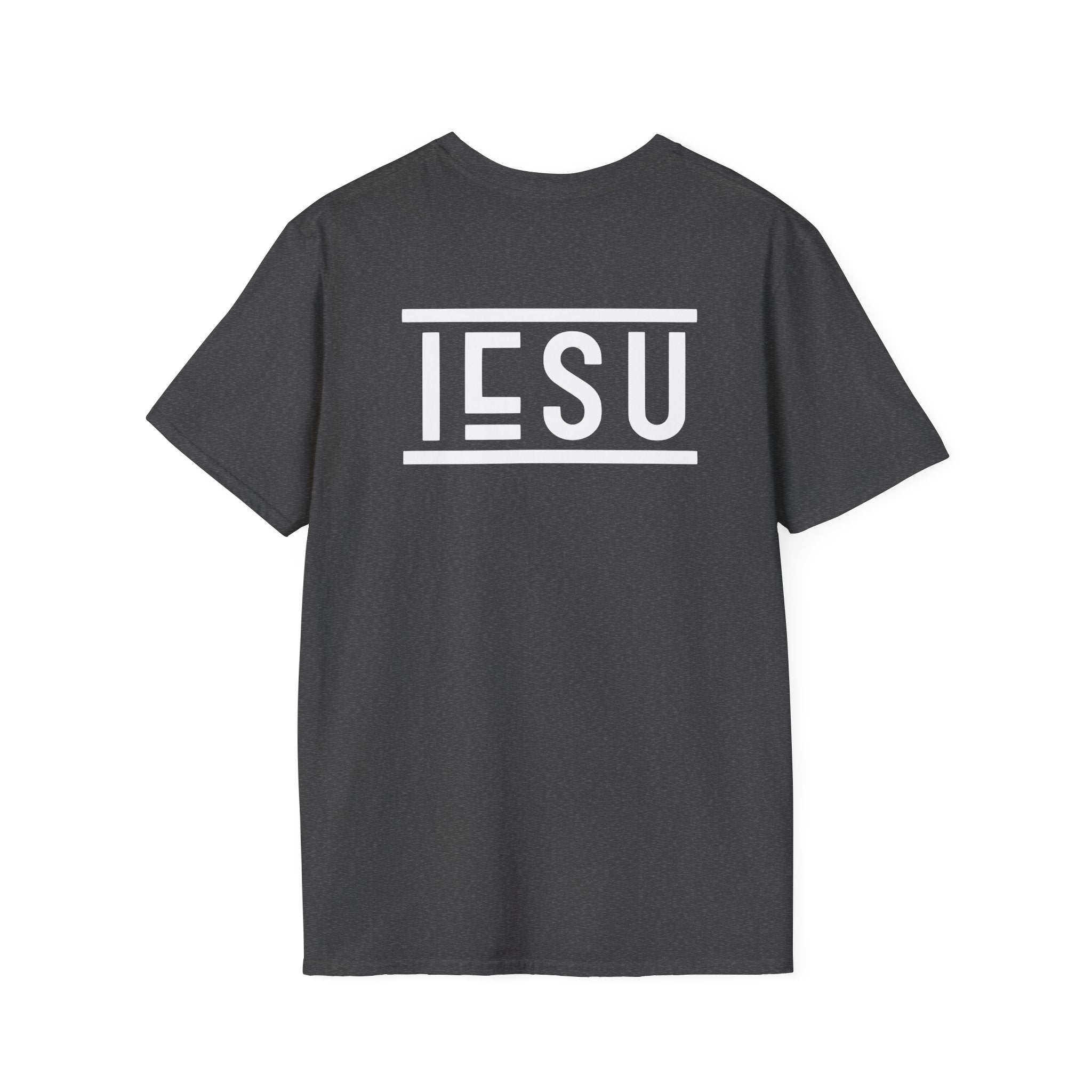 "IESU Tee — Minimal Back Print with Left Chest Logo | Kingdom of Iesu"
