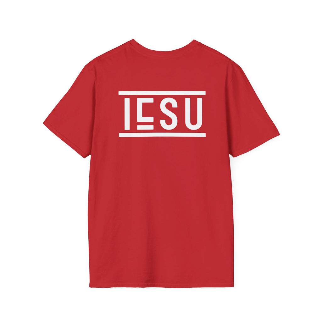 "IESU Tee — Minimal Back Print with Left Chest Logo | Kingdom of Iesu"