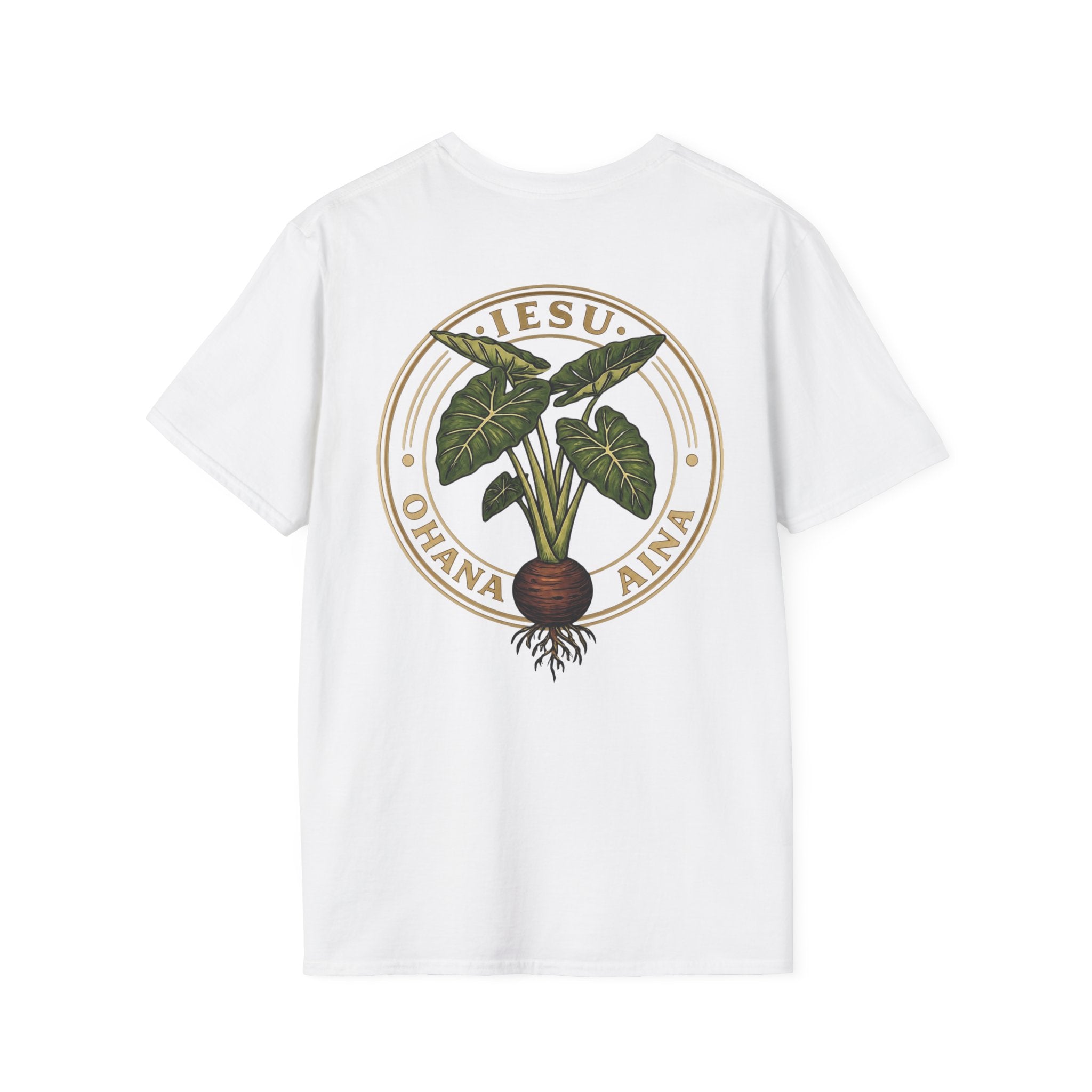 Iesu Ohana Aina T-Shirt — 'Jesus, Family, Land' Hawaiian Faith Tee