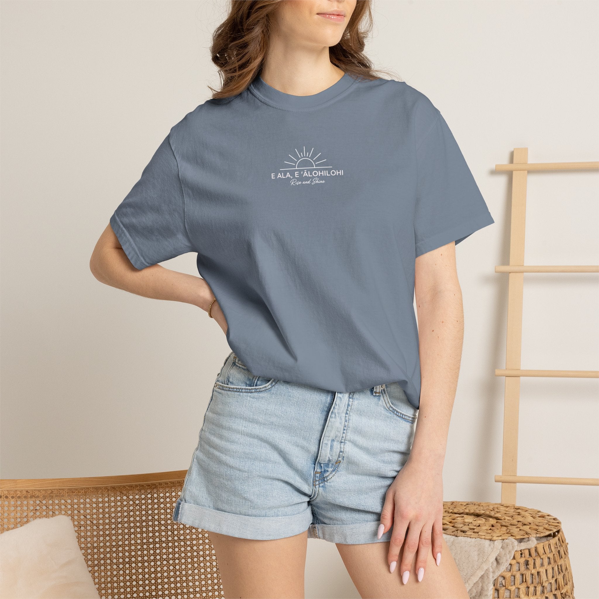 "E Ala, E ʻĀlohilohi" — Rise and Shine | Kingdom of Iesu Garment-Dyed Tee
