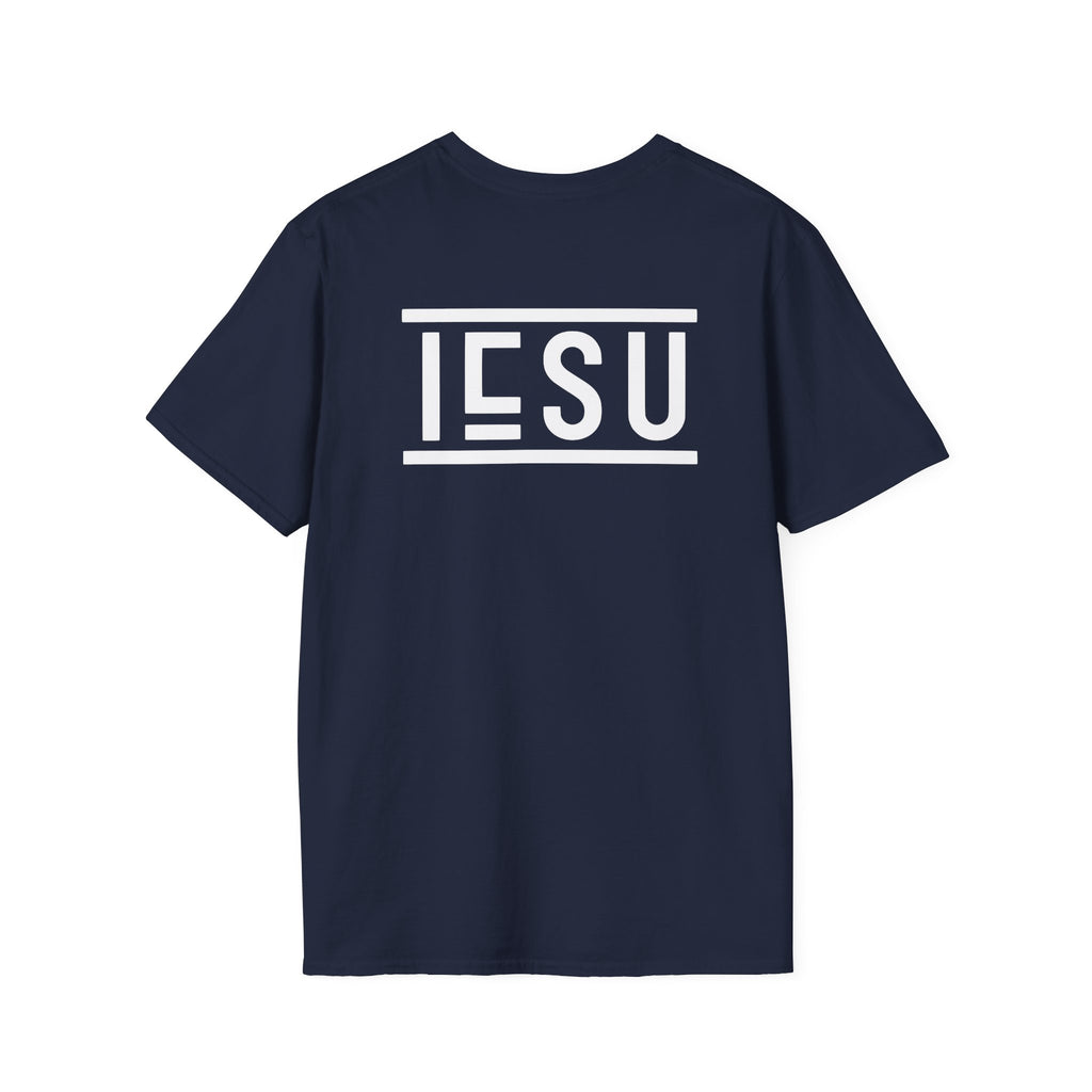 "IESU Tee — Minimal Back Print with Left Chest Logo | Kingdom of Iesu"