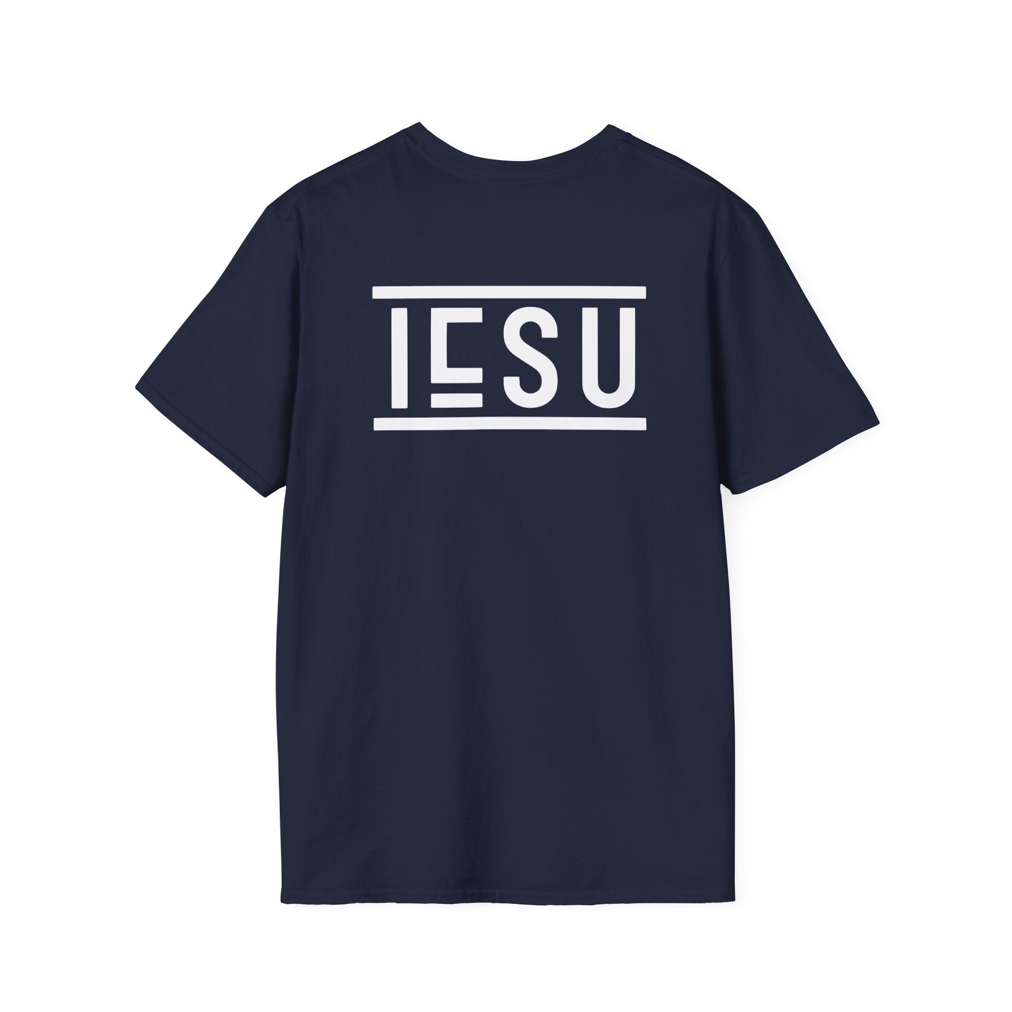 "IESU Tee — Minimal Back Print with Left Chest Logo | Kingdom of Iesu"