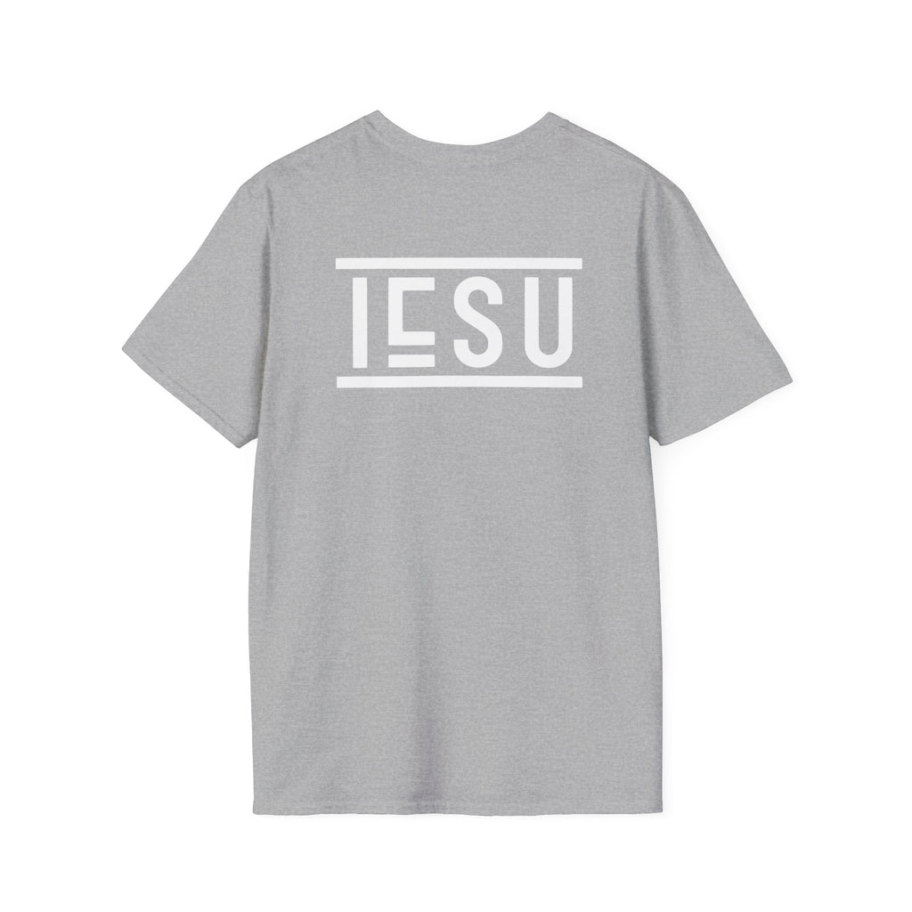 "IESU Tee — Minimal Back Print with Left Chest Logo | Kingdom of Iesu"