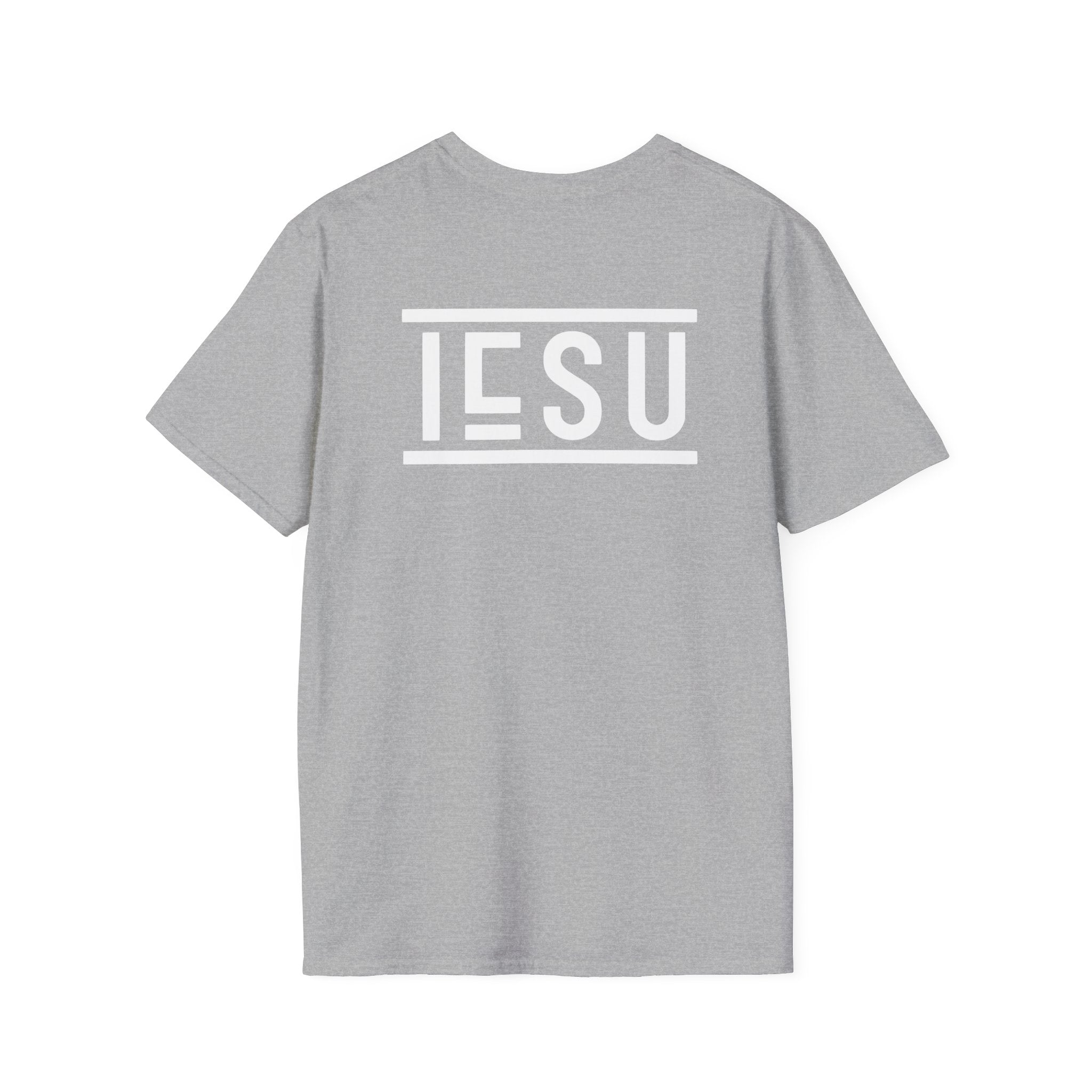 "IESU Tee — Minimal Back Print with Left Chest Logo | Kingdom of Iesu"