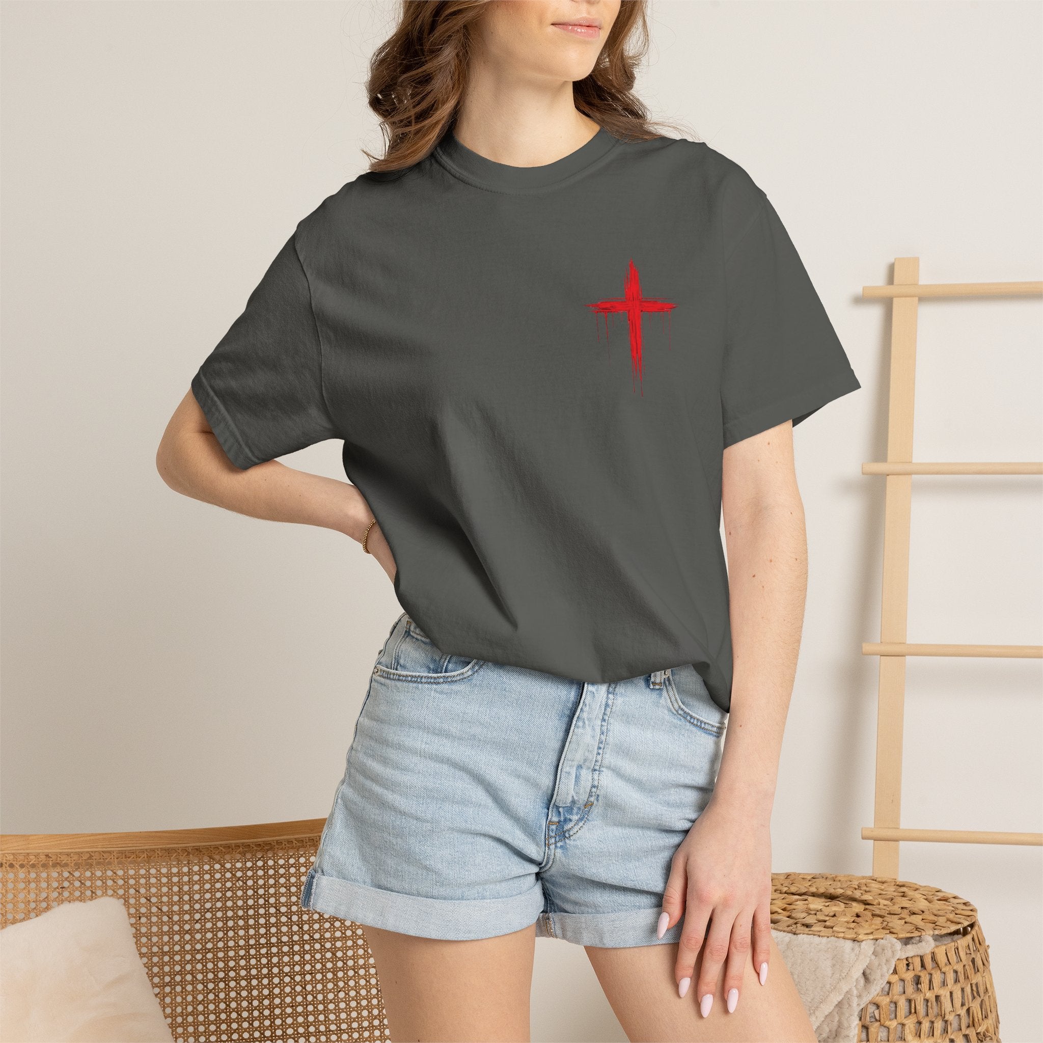 "Ke Koko Wale Nō o Iesu" — (Only By The Blood of Jesus) Christian Cross T-Shirt