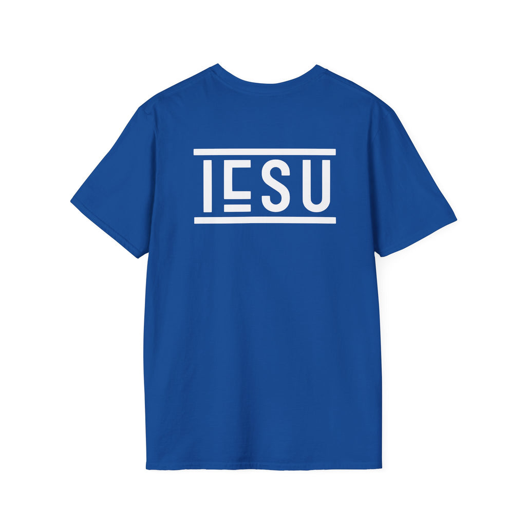 "IESU Tee — Minimal Back Print with Left Chest Logo | Kingdom of Iesu"